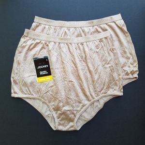 NWT Jockey Silks Brief Panties 2-Pack Size 6 Light